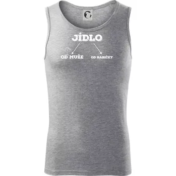 Rozdělení jídla - Tílko pánské Core - M ( Tmavě šedý melír )