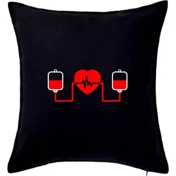 Polštář Zdravotnická výměna krve - Polštář 50x50 - 50x50 - Pouze potah ( Černá )