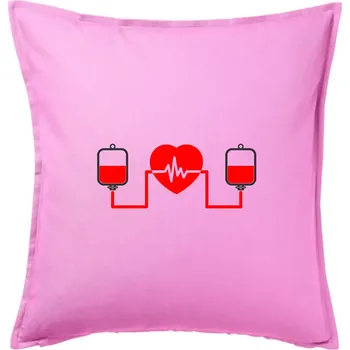 Polštář Zdravotnická výměna krve - Polštář 50x50 - 50x50 - Pouze potah ( Růžová )