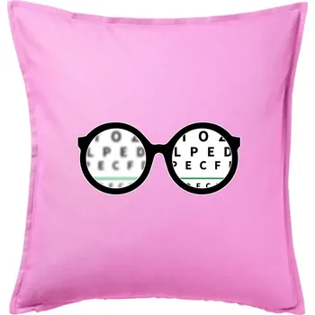 Polštář Brýle optika - Polštář 50x50 - 50x50 - Pouze potah ( Růžová )