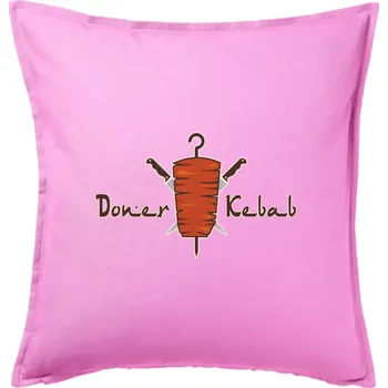 Polštář Döner Kebab - Polštář 50x50 - 50x50 - Pouze potah ( Růžová )