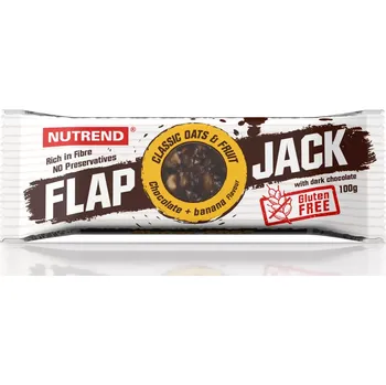 NUTREND Flapjack,tyčinka, 100g čoko+ban v hoř. čoko II.jak