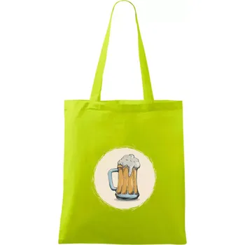 Pivečko ke grilu - Taška bavlněná - 42 x 38 cm ( Limetková )