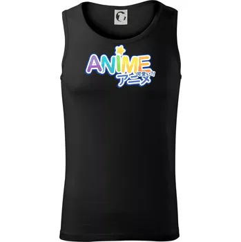 Pánské termoprádlo Anime nápis duhový - Tílko pánské Core - 2XL ( Černá )