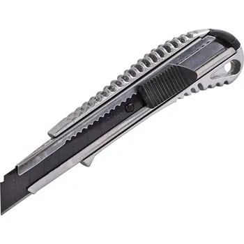 Pracovní nůž KesTek Ořezávací nůž hliníkový 18 mm s černou SK5 čepelí