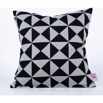 Gobelínový povlak na polštář 45x45 černobílý