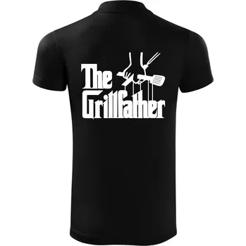 Pánská košile The Grillfather - Polokošile Victory sportovní (dresovina) - M ( Černá )