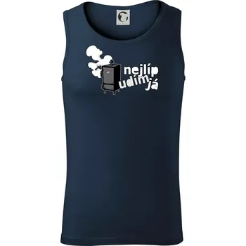 Nejlíp udím já - Tílko pánské Core - L ( Námořní modrá (velmi tmavá - téměř černá) )