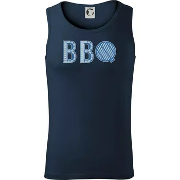 BBQ nápis - Tílko pánské Core - XL ( Námořní modrá (velmi tmavá - téměř černá) )