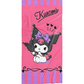 Ručník Carbotex Dětská osuška Kuromi Roztomilá Rebelka Růžová