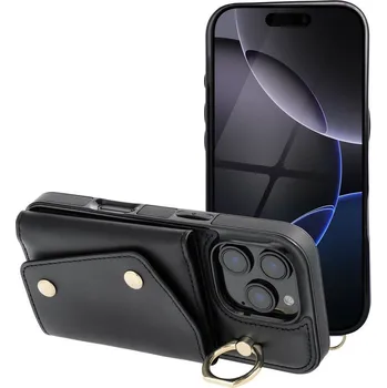 Náhradní kryt pro mobilní telefon Kryt Peněženkové kryt Wonder iPhone 16 Pro Black