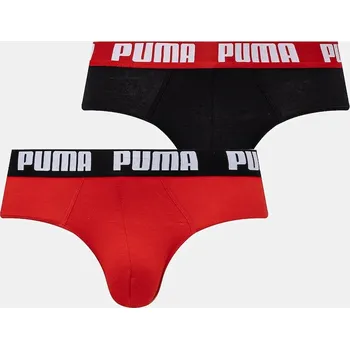 Boxerky Spodní prádlo Puma Everyday Brief 2-pack pánské, červená barva, 938322 33X, vel. S