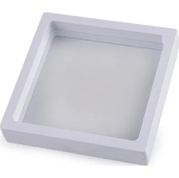 Dárková krabička Krabička s průhlednou fólií k vystavení zboží a dárkovému balení 11x11 cm - bílá (10 ks)