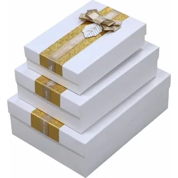 Dárkové krabičky 3ks bílá, For You