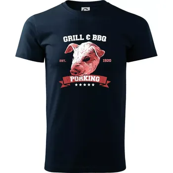 Pig grill - Triko extra velké (5-8XL) - 7XL ( Námořní modrá (velmi tmavá - téměř černá) )