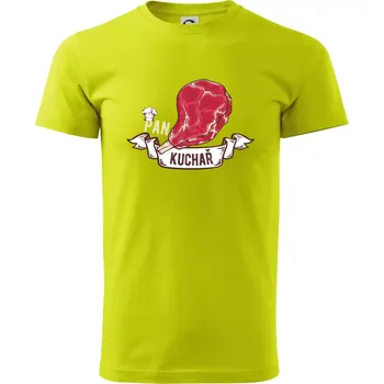 Pánské tričko Pan kuchař - Klasické pánské triko vyšší gramáže - XS ( Limetková )