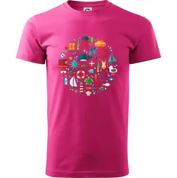 Pánské tričko Potápění dovolená - Klasické pánské triko vyšší gramáže - XS ( Purpurová )