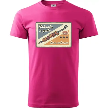 Dobrota z grilu - Klasické pánské triko vyšší gramáže - XS ( Purpurová )