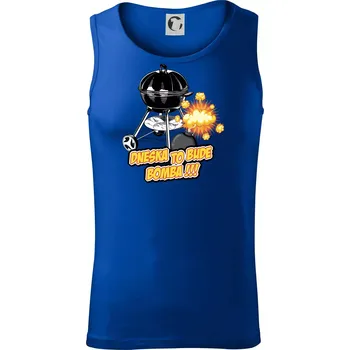 Pánská móda Dneska to bude bomba - Tílko pánské Core - XL ( Královská modrá )