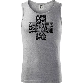 Pánské termoprádlo Zdravotní kříž věci - Tílko pánské Core - M ( Tmavě šedý melír )