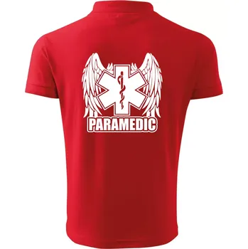 Pánská košile Paramedic - Polokošile pánská Pique Polo 203 - 3XL ( Červená )