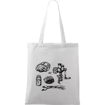 Maso a mlýnek - Taška bavlněná - 42 x 38 cm ( Bílá )