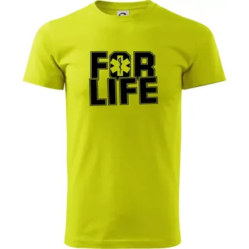 For Life - Klasické pánské triko vyšší gramáže - 4XL ( Limetková )