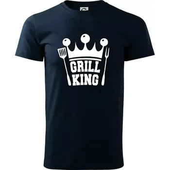Grilování - Grill King - Triko extra velké (5-8XL) - 6XL ( Námořní modrá (velmi tmavá - téměř černá) )