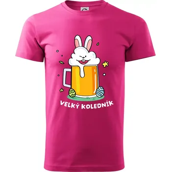 Pánská móda Velký koledník - Klasické pánské triko vyšší gramáže - 2XL ( Purpurová )