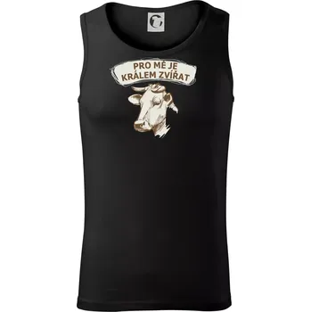 Pro mě je králem zvířat kráva - Tílko pánské Core - L ( Černá )