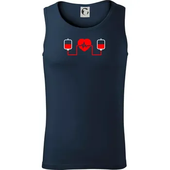 Zdravotnická výměna krve - Tílko pánské Core - M ( Námořní modrá (téměř černá) )