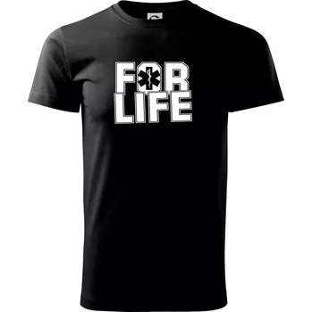Pánské tričko For Life - Triko extra velké (5-8XL) - 6XL ( Černá )