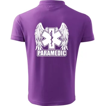 Pánská košile Paramedic - Polokošile pánská Pique Polo 203 - S ( Fialová )