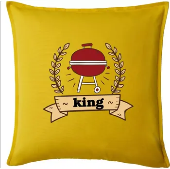 Polštář Kulatý gril King - Polštář 50x50 - 50x50 - Pouze potah ( Žlutá )