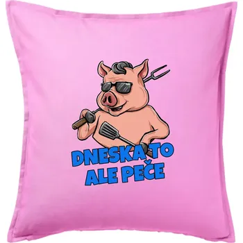 Polštář Dneska to ale peče - Polštář 50x50 - 50x50 - Pouze potah ( Růžová )