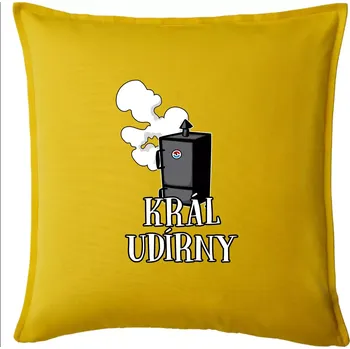 Polštář Král udírny - Polštář 50x50 - 50x50 - Pouze potah ( Žlutá )