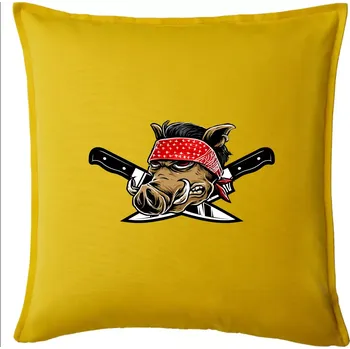 Polštář Divočák nože - Polštář 50x50 - 50x50 - Pouze potah ( Žlutá )