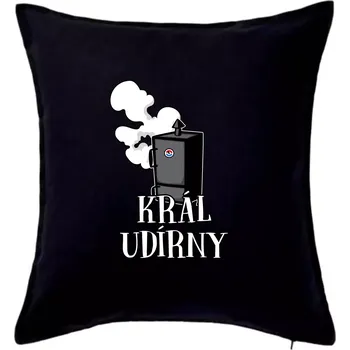 Polštář Král udírny - Polštář 50x50 - 50x50 - Pouze potah ( Černá )