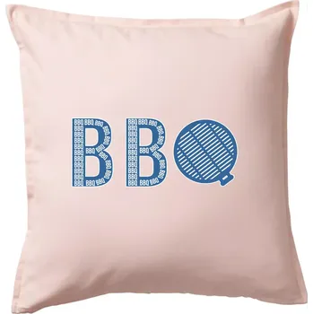 Polštář BBQ nápis - Polštář 50x50 - 50x50 - Pouze potah ( Světle růžová )