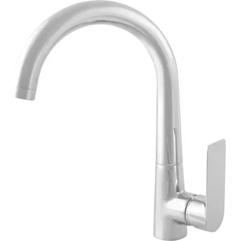 Vodovodní baterie RAV Slezák Nuvia Baterie dřezová stojánková s otočným ramínkem, vysoká 315 mm, chrom, NU.180.CH