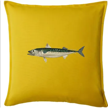 Polštář Makrela obecná - Polštář 50x50 - 50x50 - Pouze potah ( Žlutá )