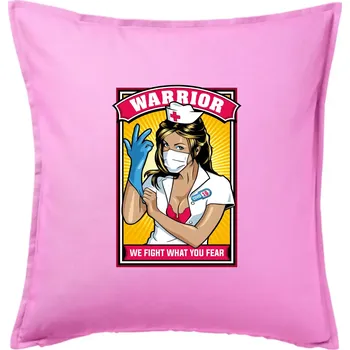Polštář Corona Nurse warrior - Polštář 50x50 - 50x50 - Pouze potah ( Růžová )