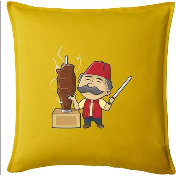 Polštář Kebab kuchař - Polštář 50x50 - 50x50 - Pouze potah ( Žlutá )