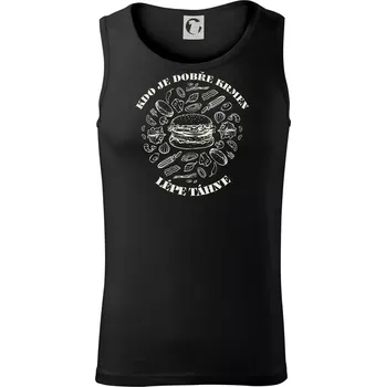 Kdo je dobře krmen lépe táhne - Tílko pánské Core - 2XL ( Černá )