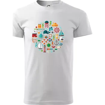 Pánské tričko Potápění dovolená - Triko extra velké (5-8XL) - 8XL ( Bílá )