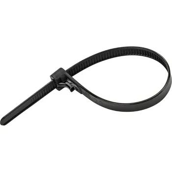 Stahovací páska KesTek Stahovací pásky uvolnitelné 7,2x200 mm, černé, 50 ks