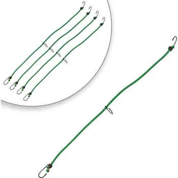 Upínací popruh KesTek Napínáky na plachtu se 3 háčky, 800x8 mm, 4 ks