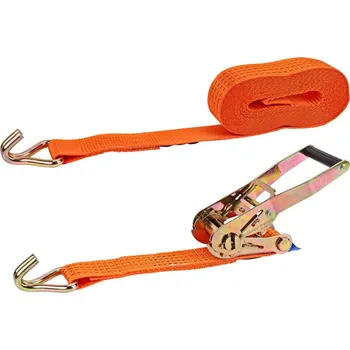 Upínací popruh KesTek Upínací popruh s ráčnou a hákem dvoudílný 8 m x 50 mm / 4 T