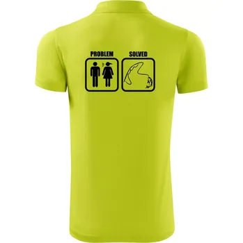 Pánská košile Problém rybaření - Polokošile Victory sportovní (dresovina) - XL ( Limetková )