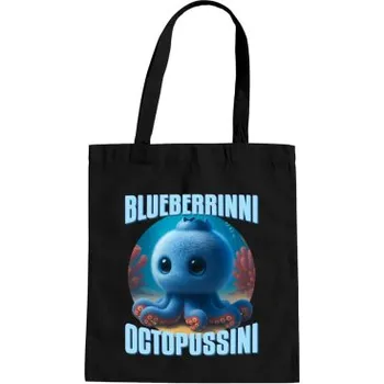 Žertovný předmět Blueberrinni Octopussini - Italian Brainrot - chobotnice borůvka - taška s potiskem- Tričkový.cz